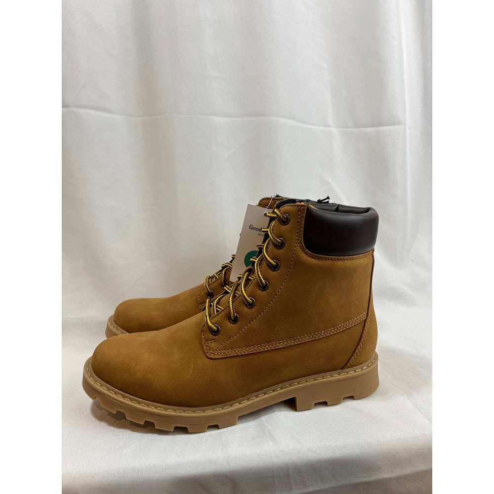 Goodfellow & Co Mens Lace Up Work Boots Wheat Tan Faux Suede Size 8 NEW